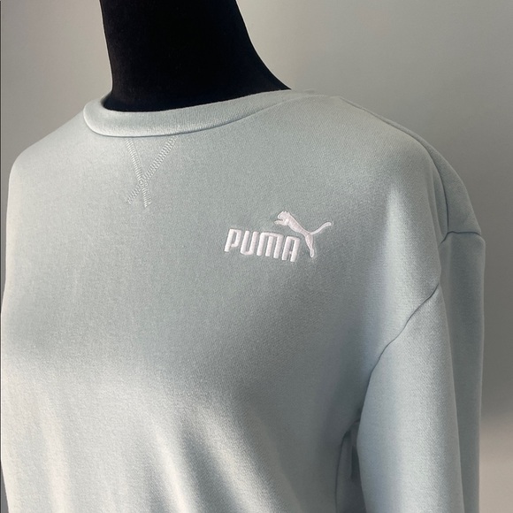 Puma Soft blue Crewneck Sweatshirt with pockets - Picture 2 of 2